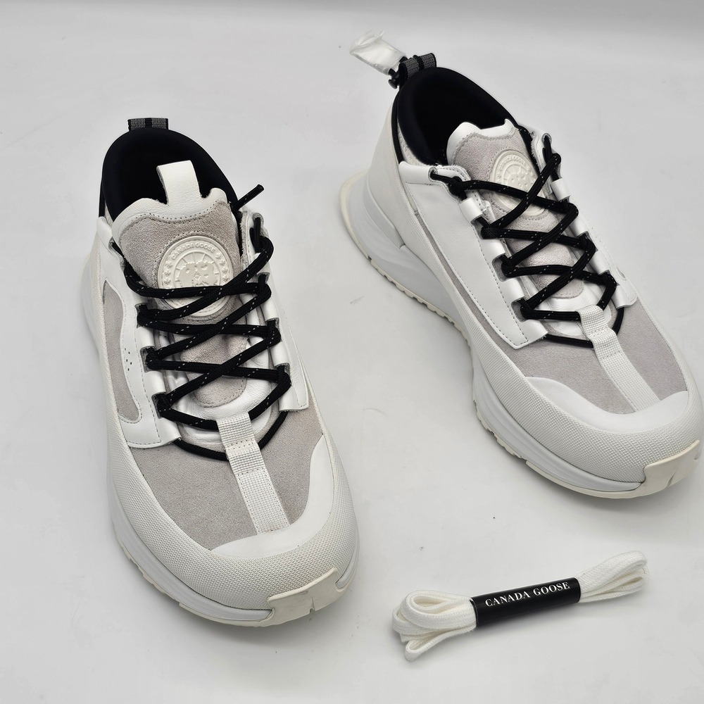 Canada Goose Glacier Trail Sneaker Womens 6 EU 37 White Low Top Hiking Shoes